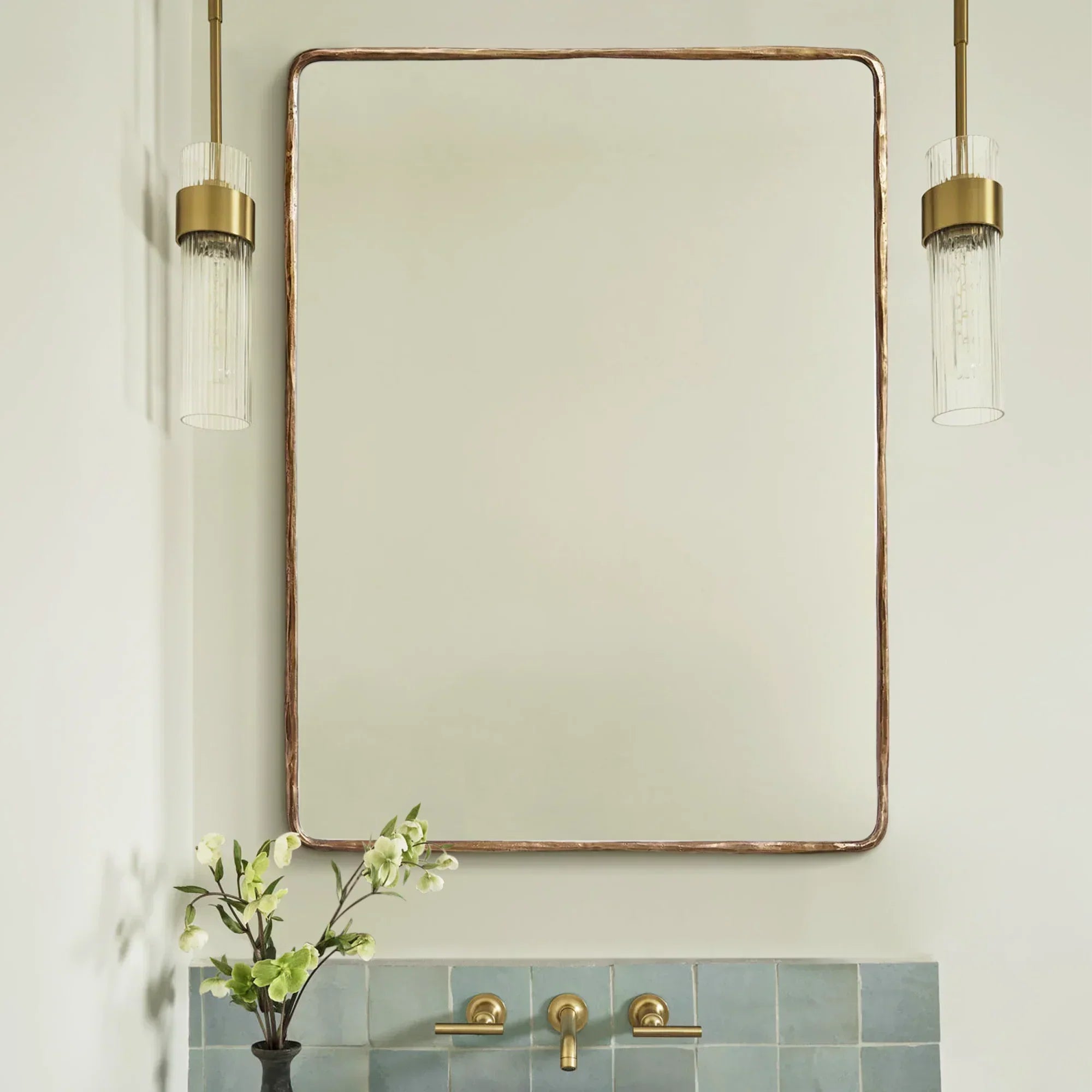 Hand-Forged Metal Mirror