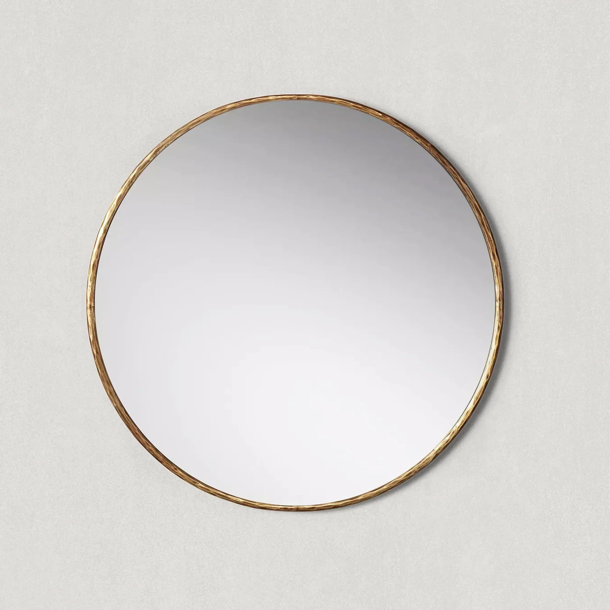 Hand-Forged Metal Round Mirror