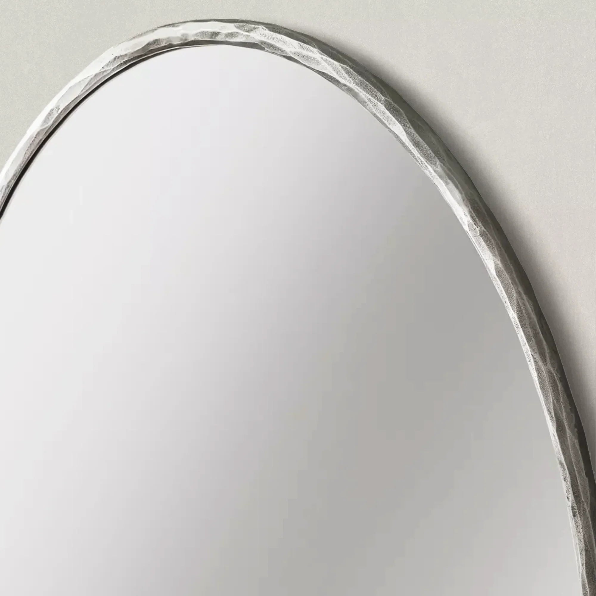 Hand-Forged Metal Round Mirror